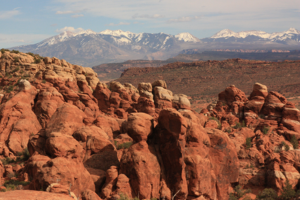 La Sal Mountains from the Devils Garden Loop
