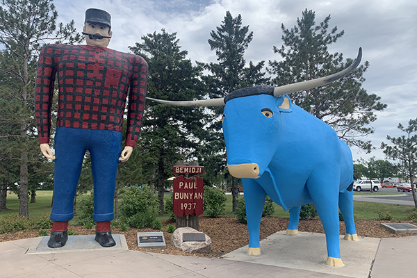 Paul Bunyan and Babe the Ox in Bemidji, Minnesota