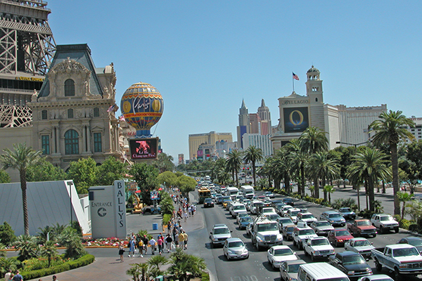 The famous strip of Las Vegas, Nevada