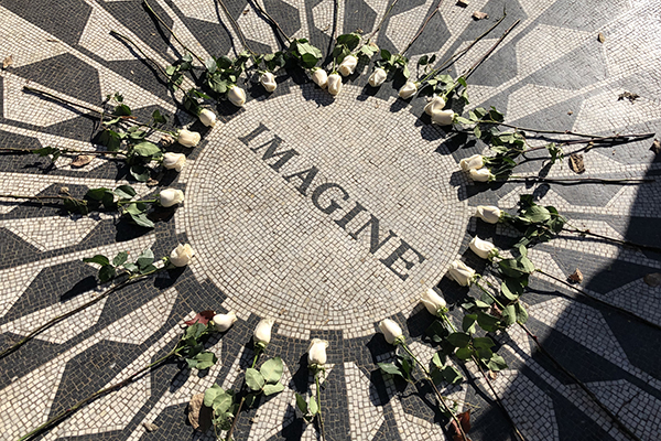 John Lennon Memorial in Central Park, NYC