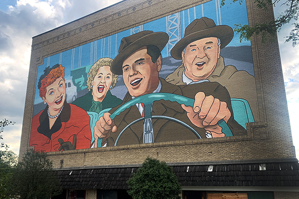 I Love Lucy mural in Jamestown, New York