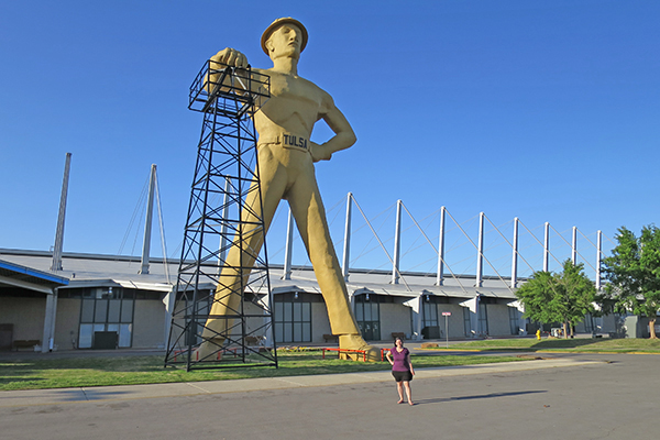 the Golden Driller in Tulsa, Oklahoma
