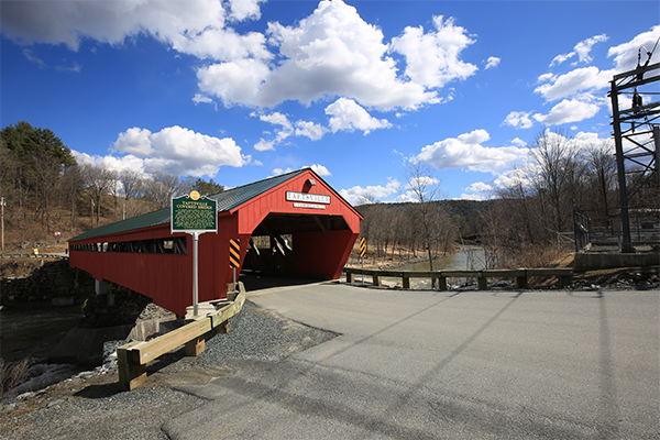 one of many covered bridges in Vermont