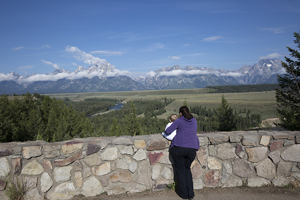 views of the Grand Tetons in Wyoming