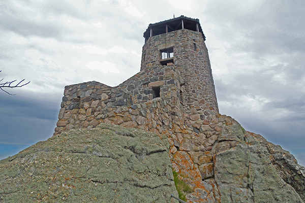 stone tower atop Black Elk Peak, South Dakota

