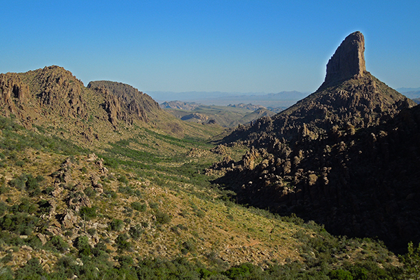 view of Weaver's Needle from the Peralta Trail, Tonto National Forest